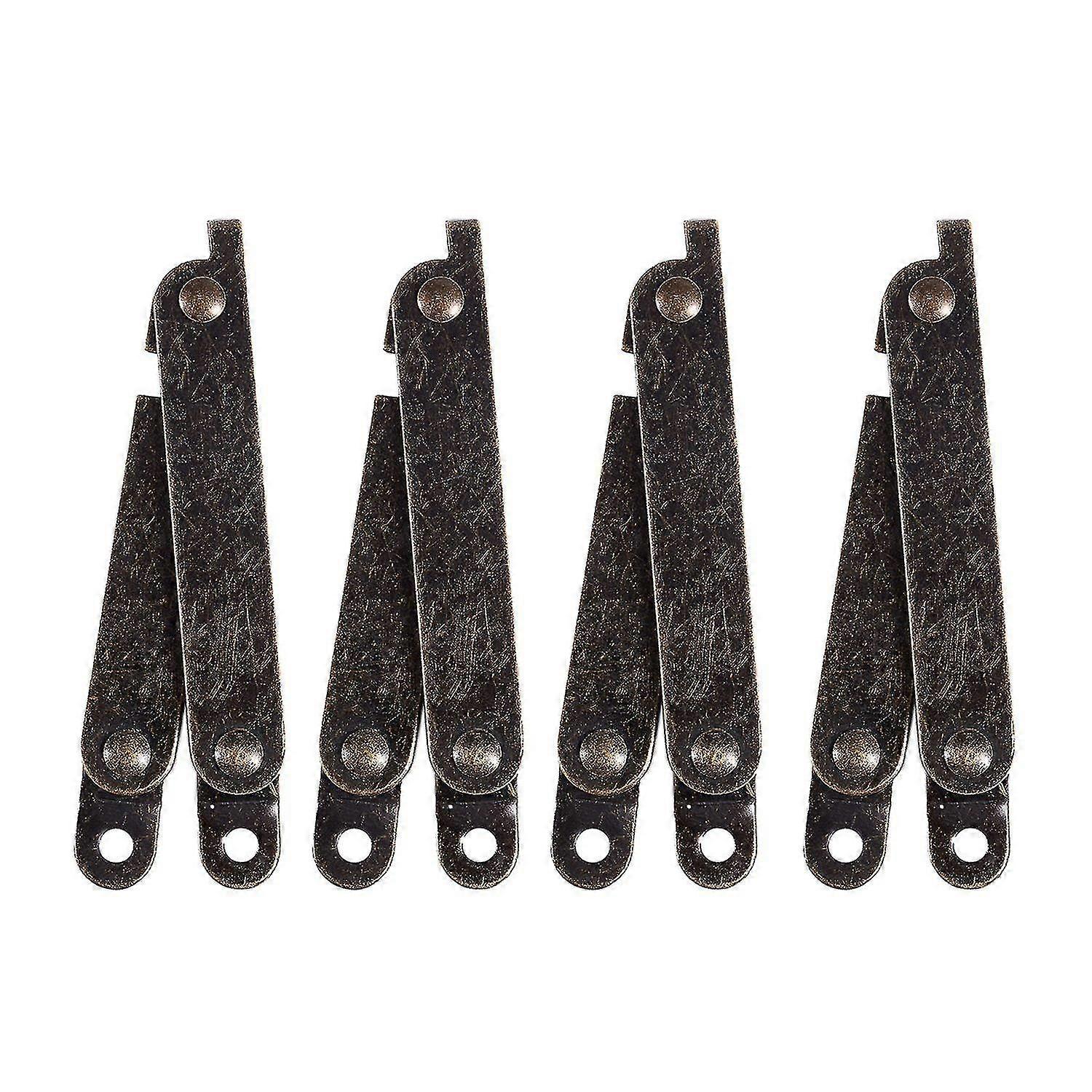 Furniture Box Rotatable Folding Lid Support Hinge Bronze Tone 4pcs (haoyi)