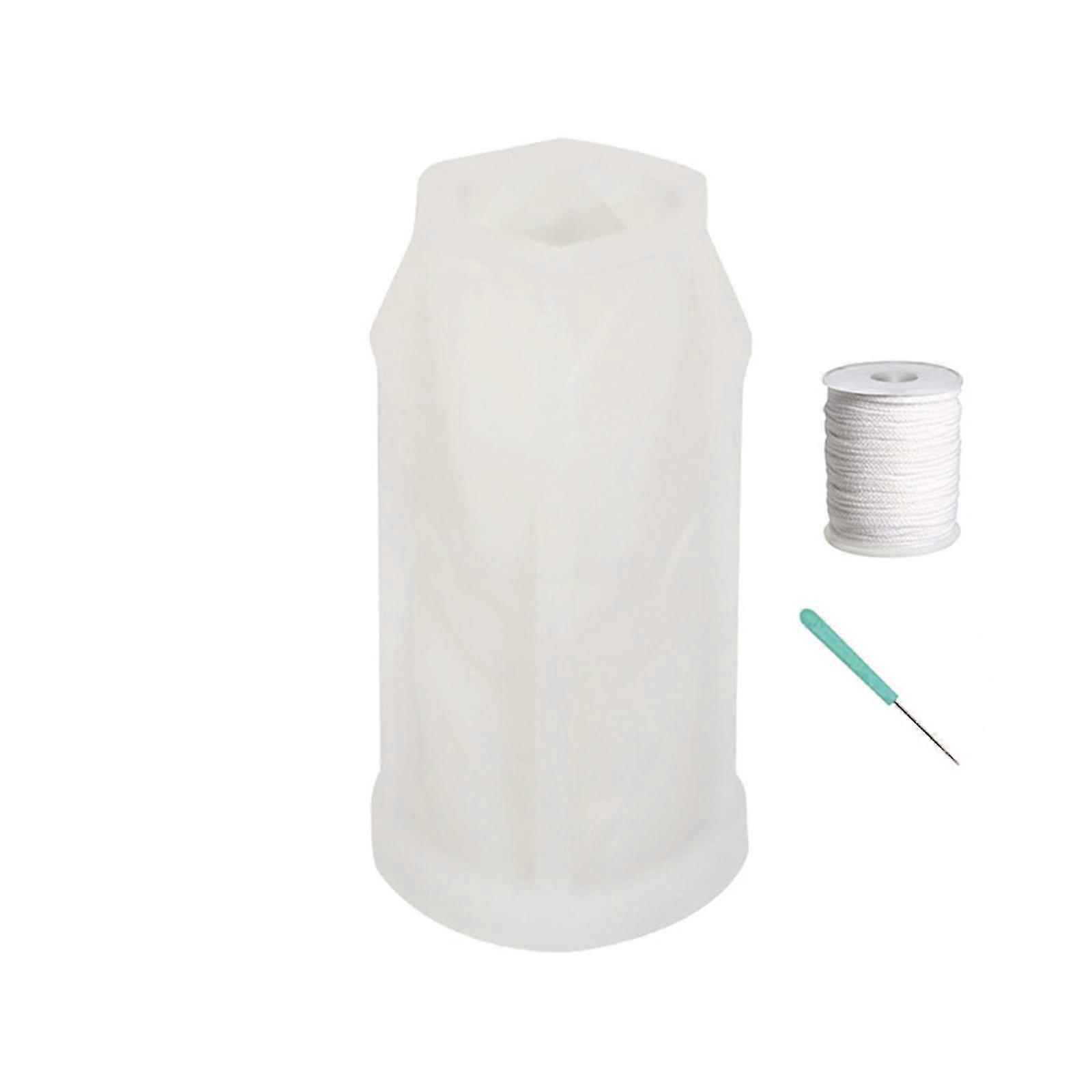 3D Pillar Candle Mold Irregular Spiral Silicone Mold Epoxy Resin Casting Mold