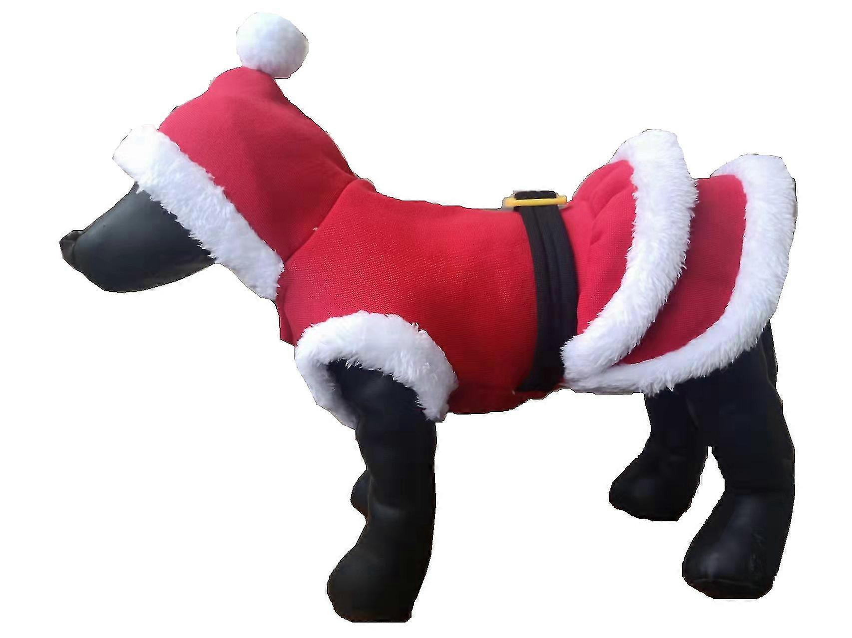 الكلاب عيد الميلاد زي الملابس التنكرية سانتا كلوز الكلب زي بدلة مع كاب