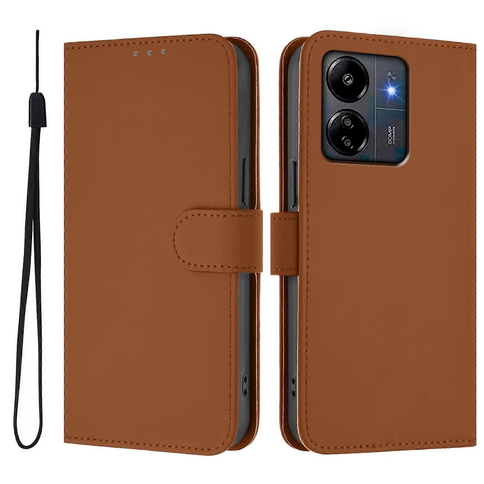 Solid Color PU Case For Xiaomi Poco C6 Global / M6 5G Global