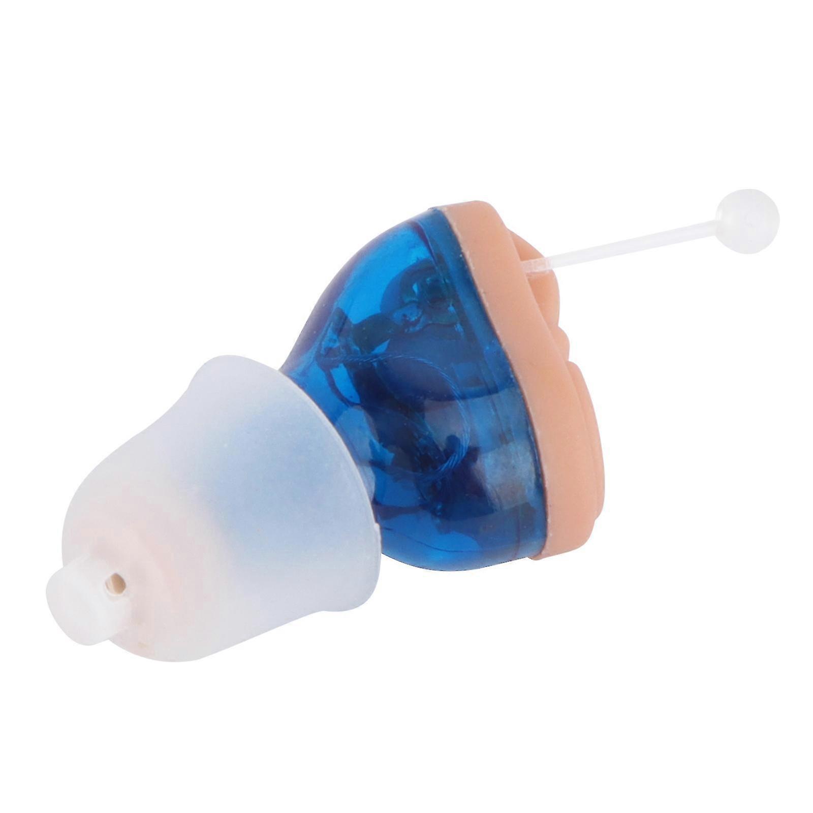 suitable for Invisible Adjustable Hearing Aid Sound Voice Amplifier Enhancer Mini In-Ear Left Ear (Blue)