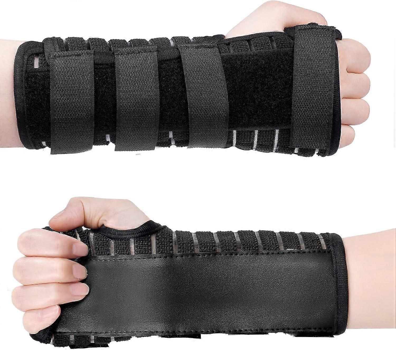 Breathable Wrist Support Brace Splint, Adjustable Wrist Support Splint Brace with Metal Splint, Ideal for Carpal Tunnel, Sprains, and Tendonitis