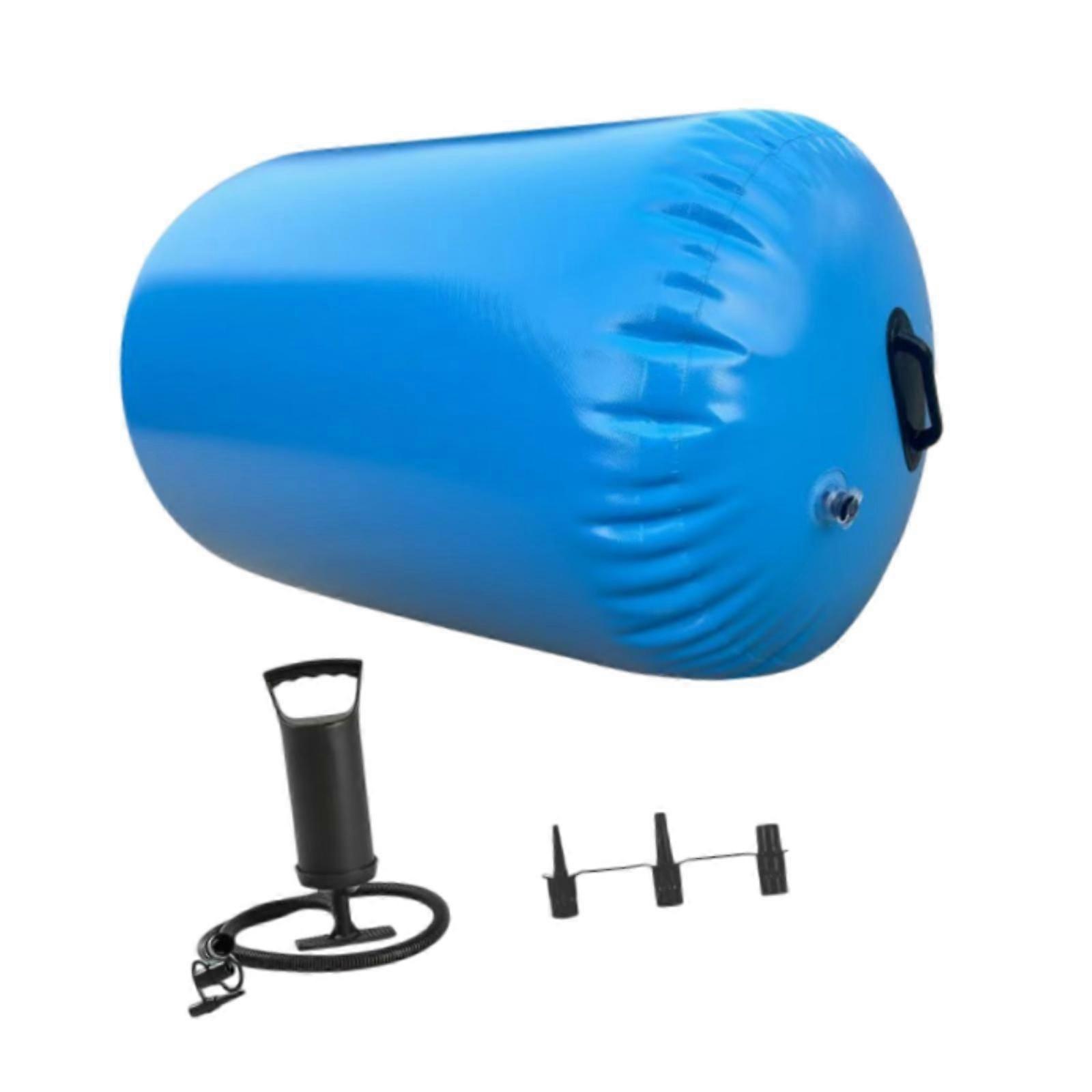 Inflatable Gymnastics Mat Inflatable Tumbling Mat for Yoga Coordination Blue