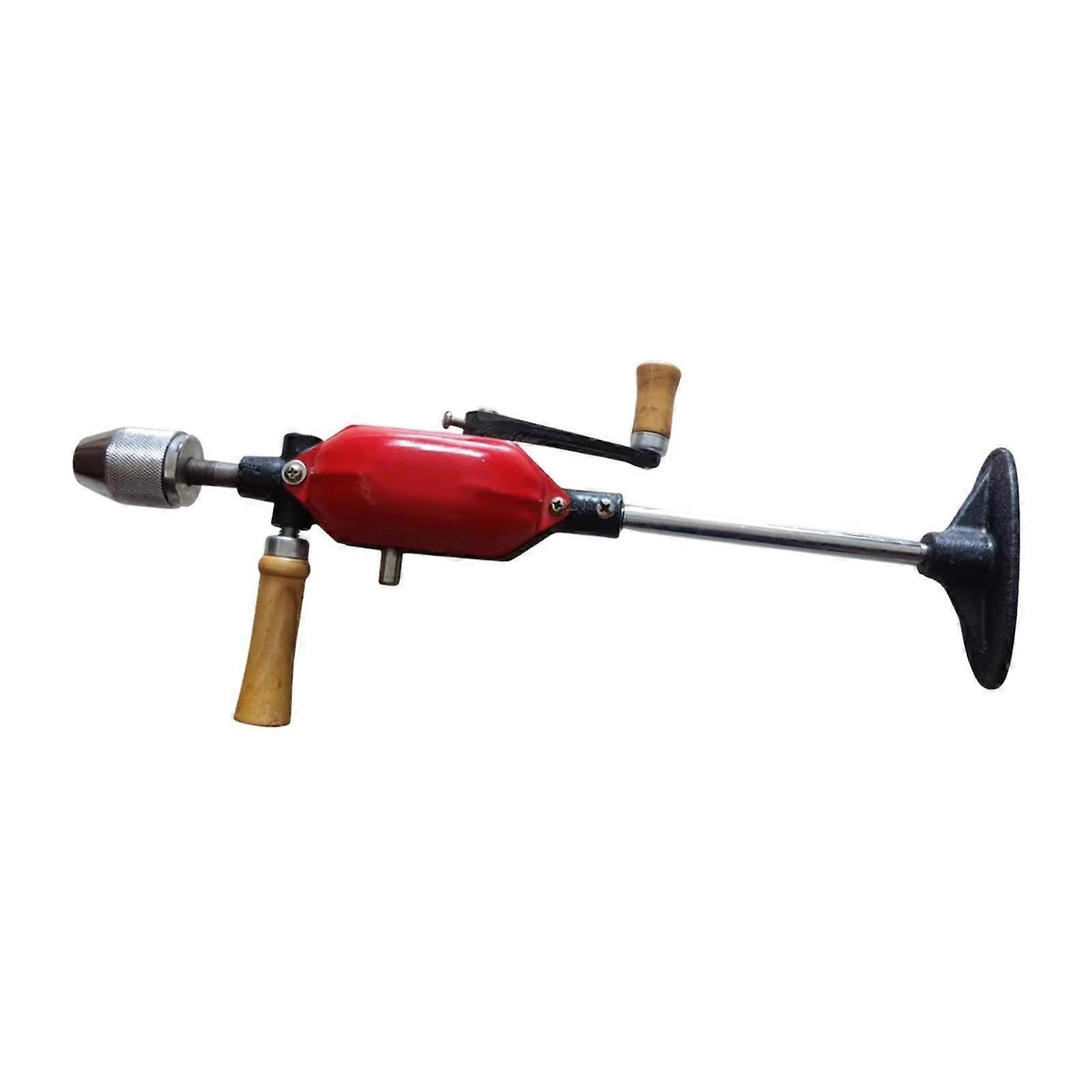 Hand Drill Red Carpentry Tool Easy to Use DIY Accessories Woodwork Hand Tool
