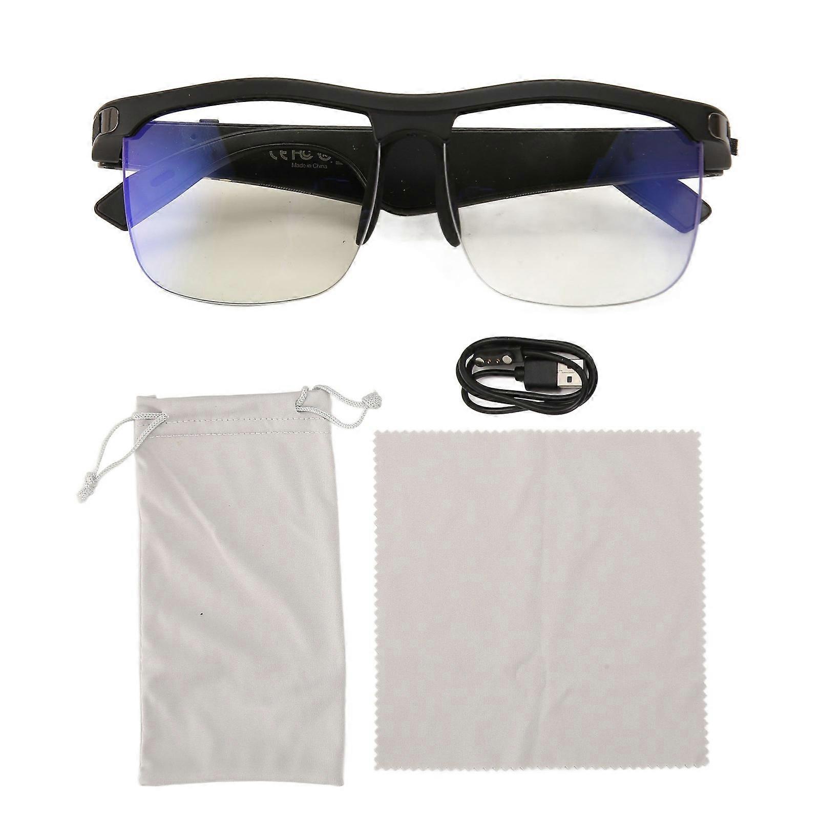 Smart Music Glasses with Bluetooth 5.3, Voice Control, Blue Light Blocking for Gaming