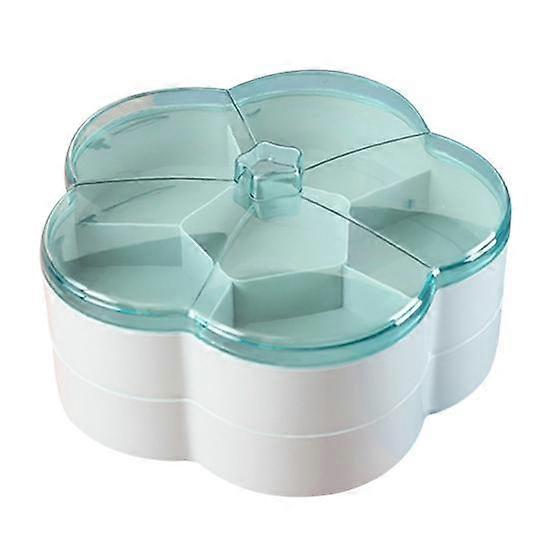 1/2-Tier Flower Shape Candy Box Fruit Nuts Tray Bowl Snacks Storage Container