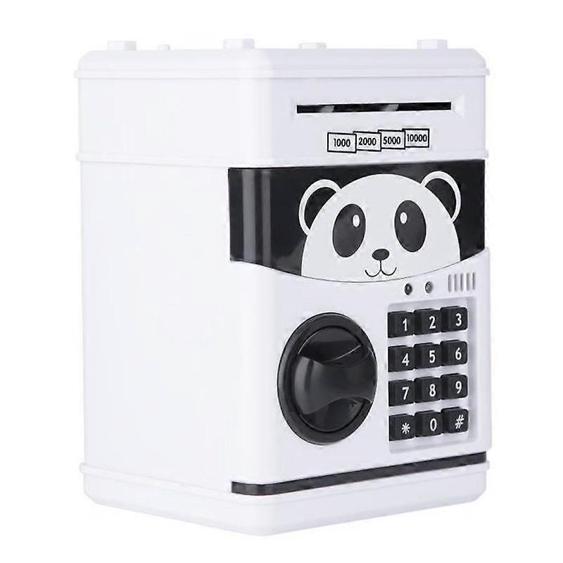 Panda piggy bank safe with counter