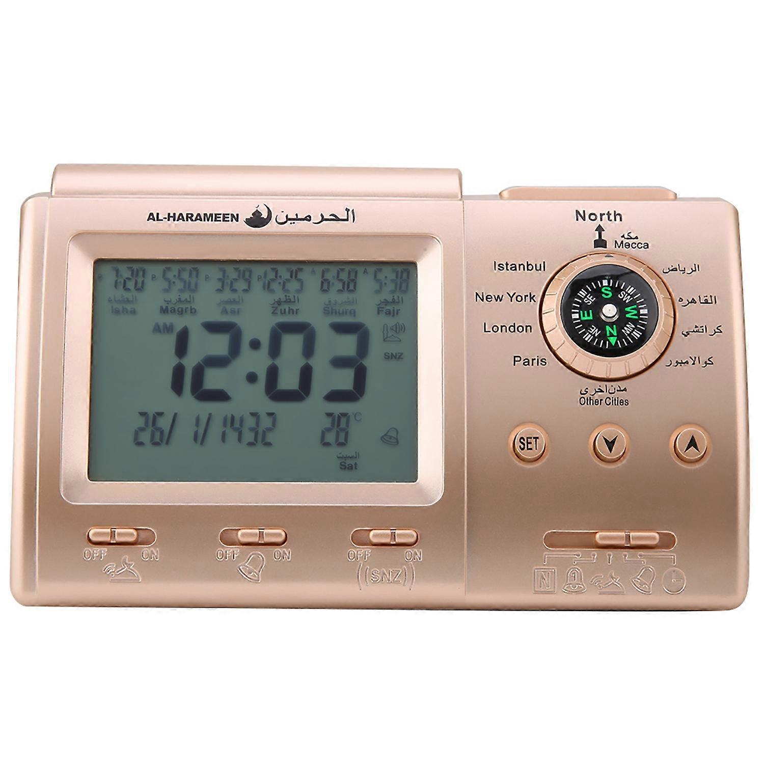 New Digital Islamic Clock Alarm Prayer Alarm LCD Azan Clock Pray Time Reminder