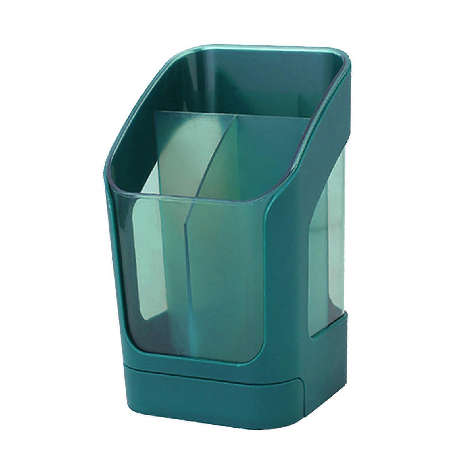 Desktop Pen Holder Multifunctional Makeup Brush Organizer Dark Green