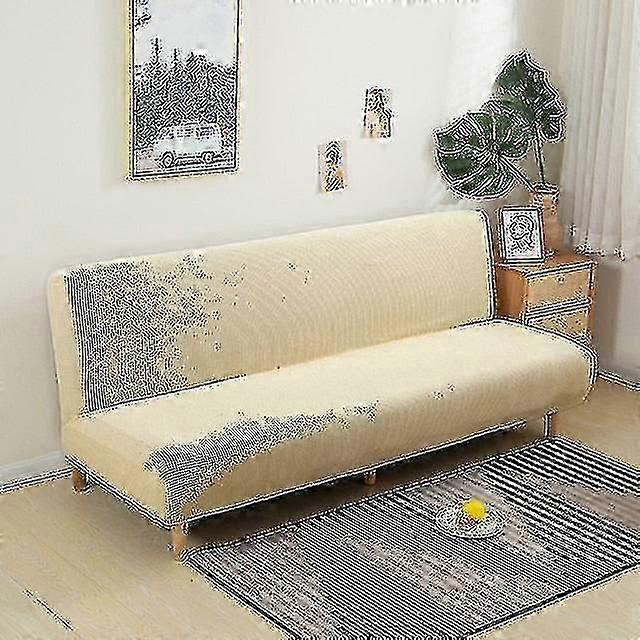 Grande sofá sem braço Slipcover Cobertura do sofá sem apoio de braço esticar futon capa de poeira elástica removível