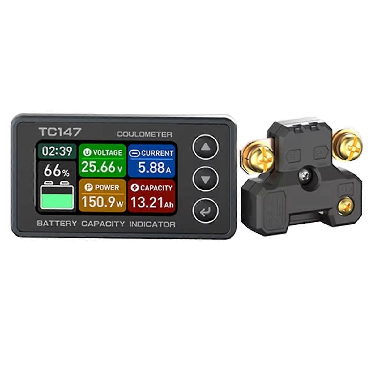 TC147 High-Precision Color Screen Coulomb Meter Battery Voltage and Current Meter TC147-CS30(0-30A)