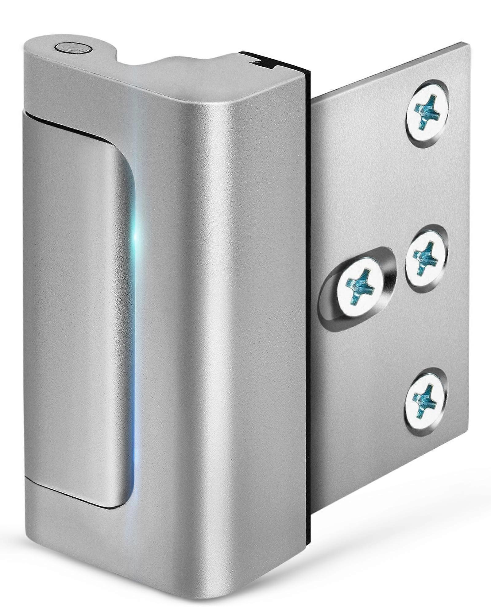Home Security Door Lock with 8 Screws, Childproof Door Reinforcement Lock 3 with Inch Stop Withstand 800 lbs for Inward Swinging Door