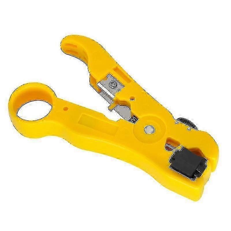 2pcs Coaxial And Data Cable Stripper (yellow),multipurpose Coaxial Cable Stripper, Cable Stripper, Network Cable Stripper, Wire Cutter, Dermatome