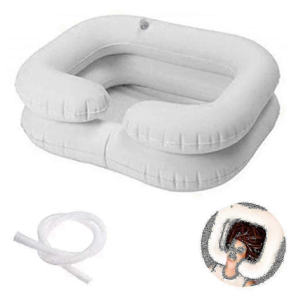 1 Pcs Inflatable Shampoo Basin For Bedside,shampoo Tub For Locs