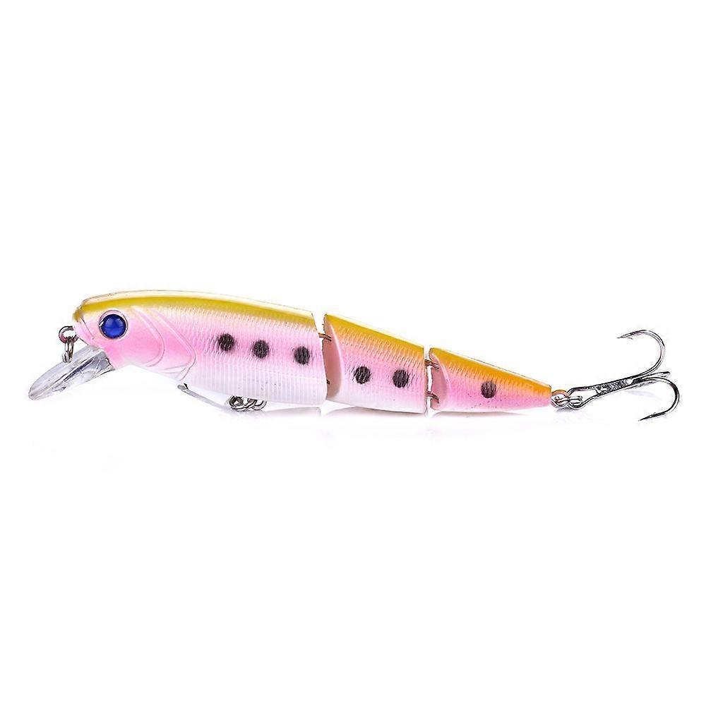 1PCS Multi Section Sea Salmon Hard Fishing Lure With 3D Eyes Artificial Minnow Crankbaits For Fishing In River Ocean Beach Lake Reservoir River