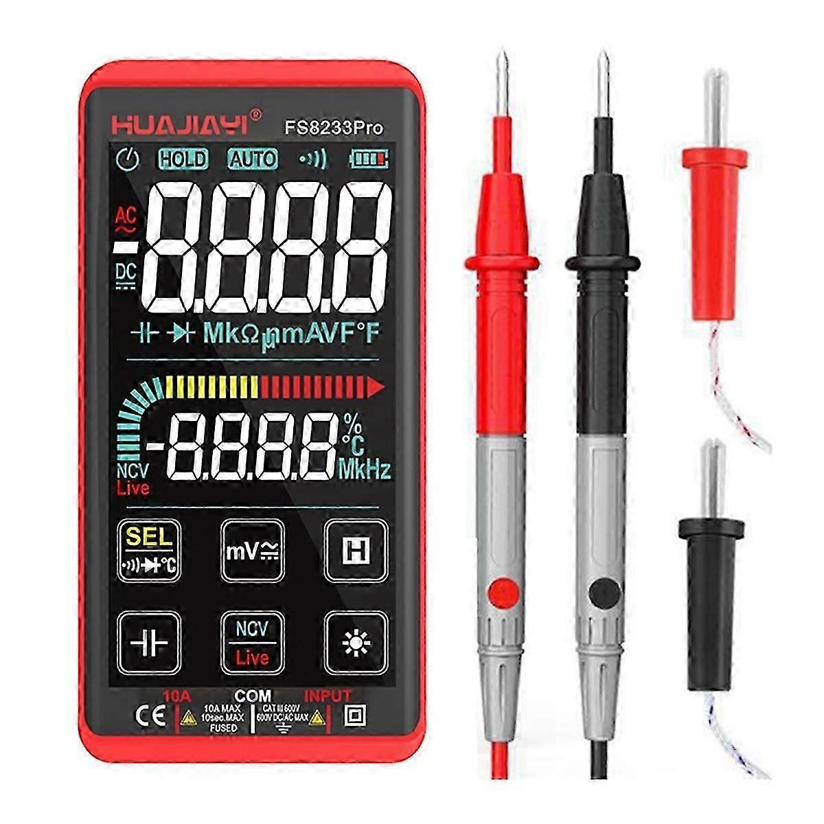 FS8233Pro Touch Multimeter Automatisches Smart Digital Multimeter Elektriker Ohm Hz Kapazität 10A