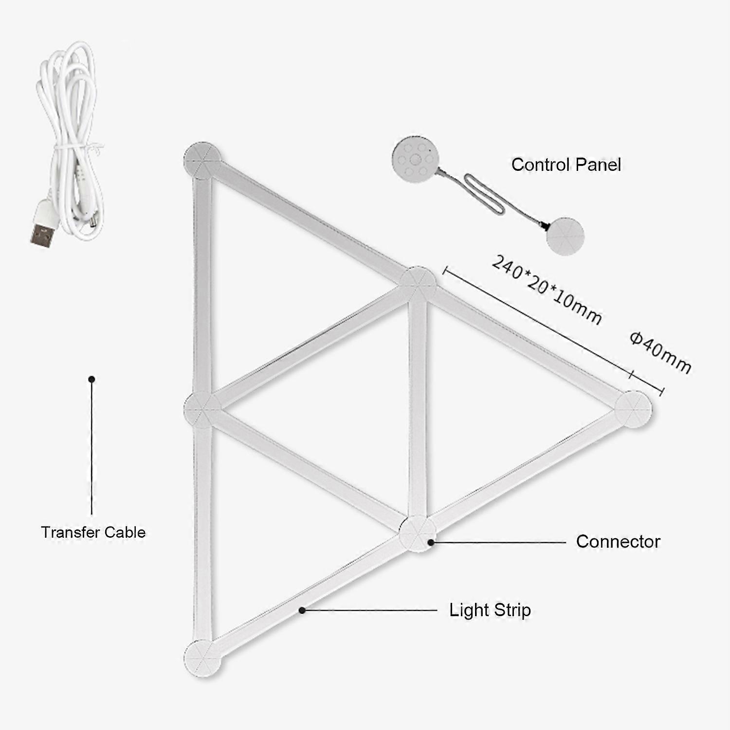 Wireless BT LED Creative Pickup Quantum Light DIY Indoor Wall Ambient Light Free Splicing Backlighti