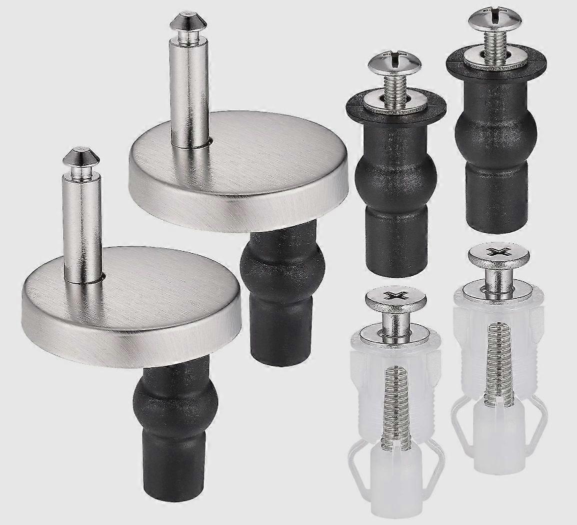 Pieces Toilet Seat Hinge Fixings, Universal Toilet Seat Fixing, Toilet Lid Replacement, for Home Use Toilet