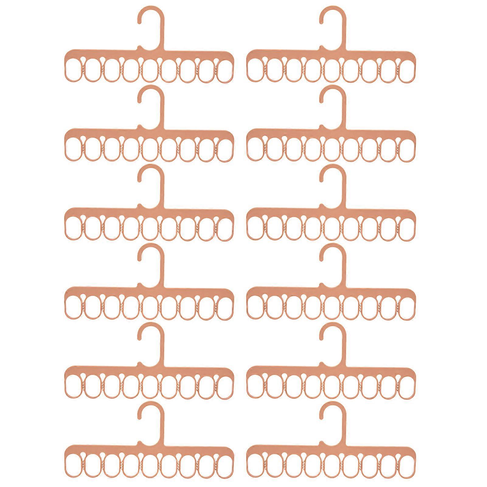 12pcs Socks Hanger 9 Hole Multifunctional Durable Space Saving Hangers for Bedroom Dormitory