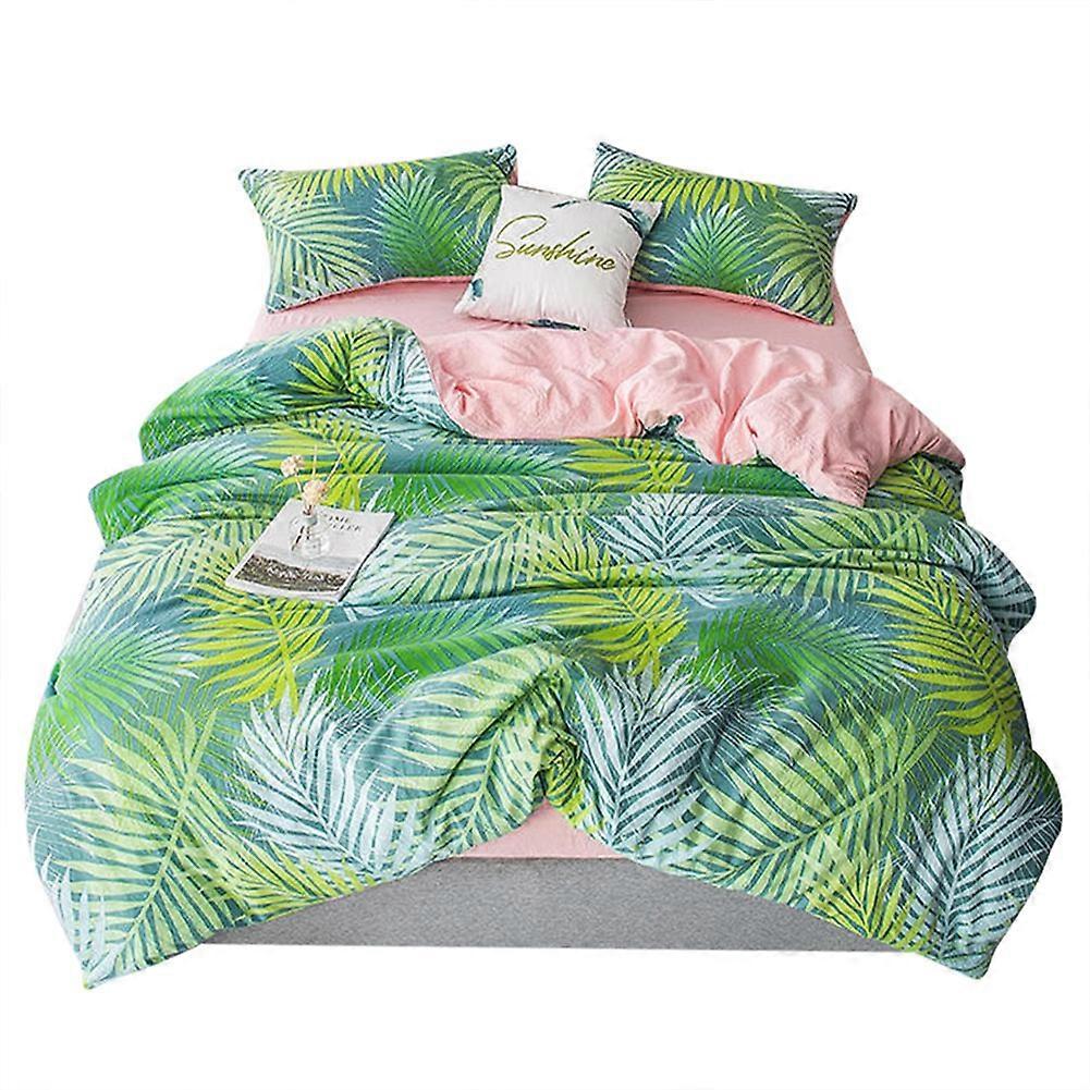 Comfortable Breathable Polyester Bedding Set Pillowcase Flat Sheet Duvet Cover (For 1.2m Bed)