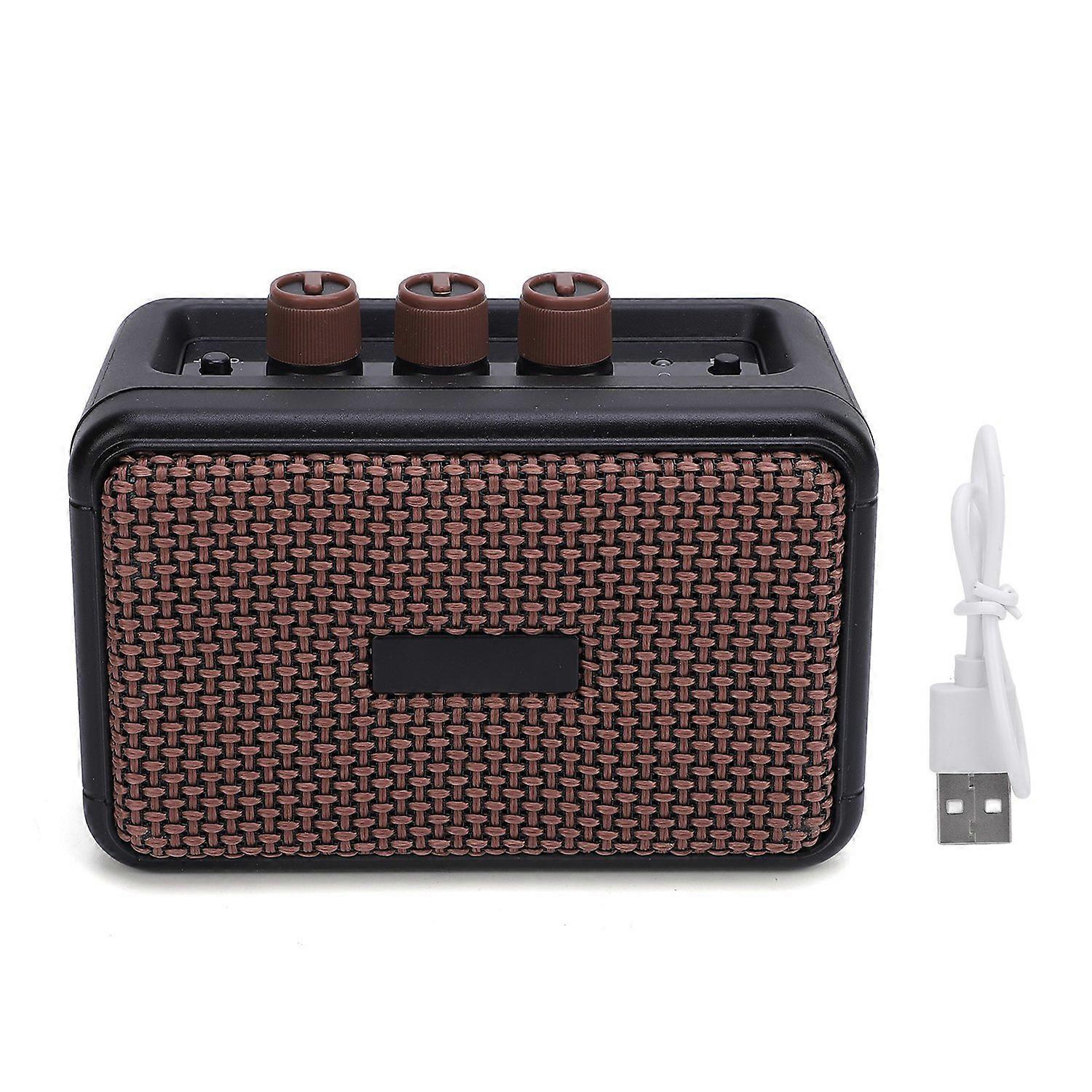 Electric Guitar Amplifier 6.35mm Interface Built in Double Speakers Bluetooth Portable Guitar Combo