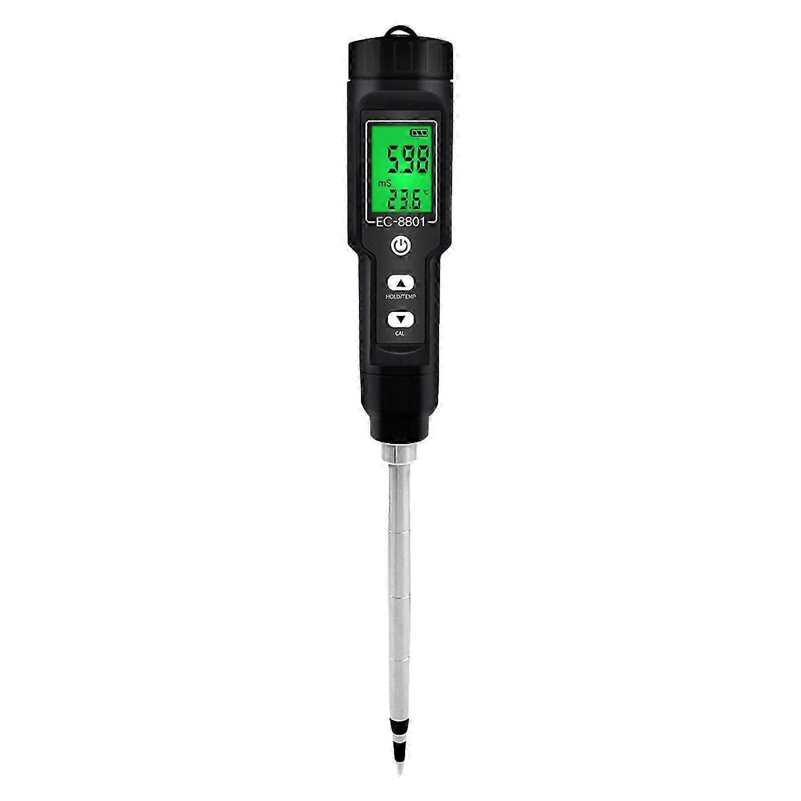 DigitalBacklit Soil Tester EC Temperature Multipurpose Probe Soil Meter Planting FP