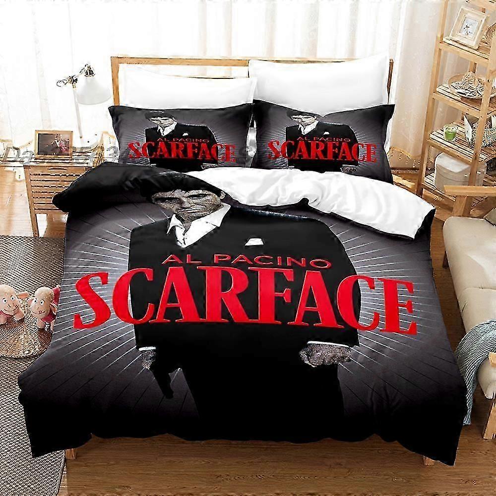 y100 Lençóis Scarface Conjunto de Cama Solteiro Twin Full Queen King Size Conjunto de Cama Aldult Kid Quarto Conjuntos de Capa de Edredão Impressão 3D conjunto de lençóis Lençóis vvb