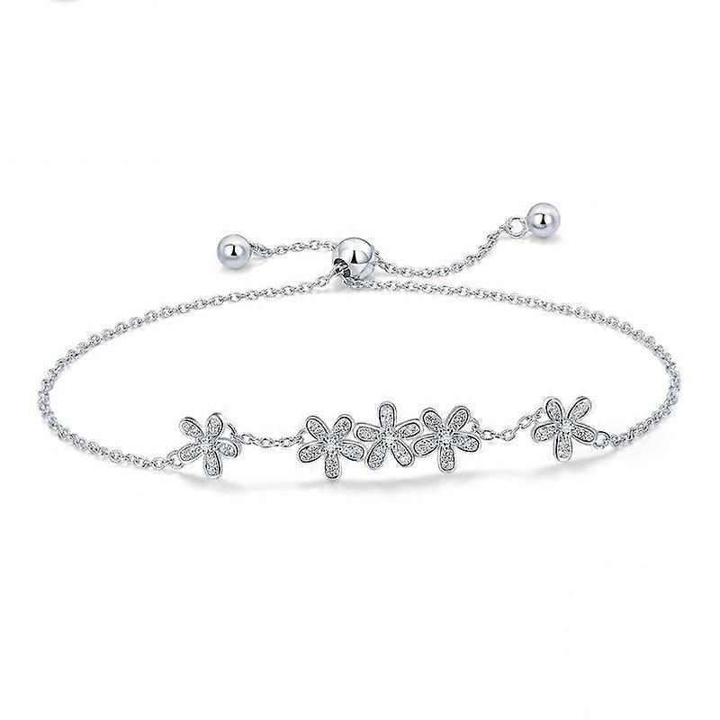 S925 Daisy Lady Sterling Silver Bracelet SCB084