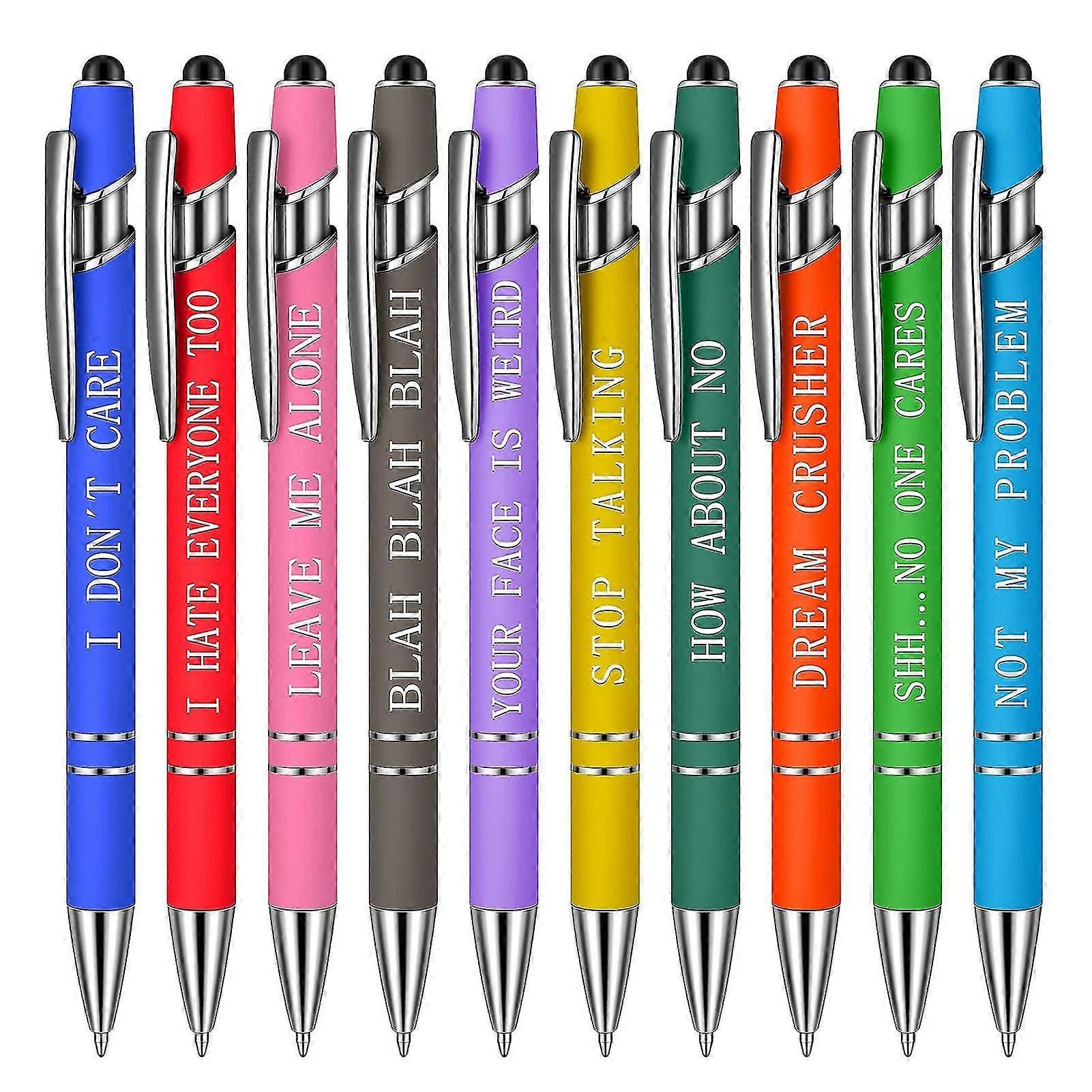 10PCS Ballpoint Pen Multipurpose Smoothing Ink Retractable Pen for Student