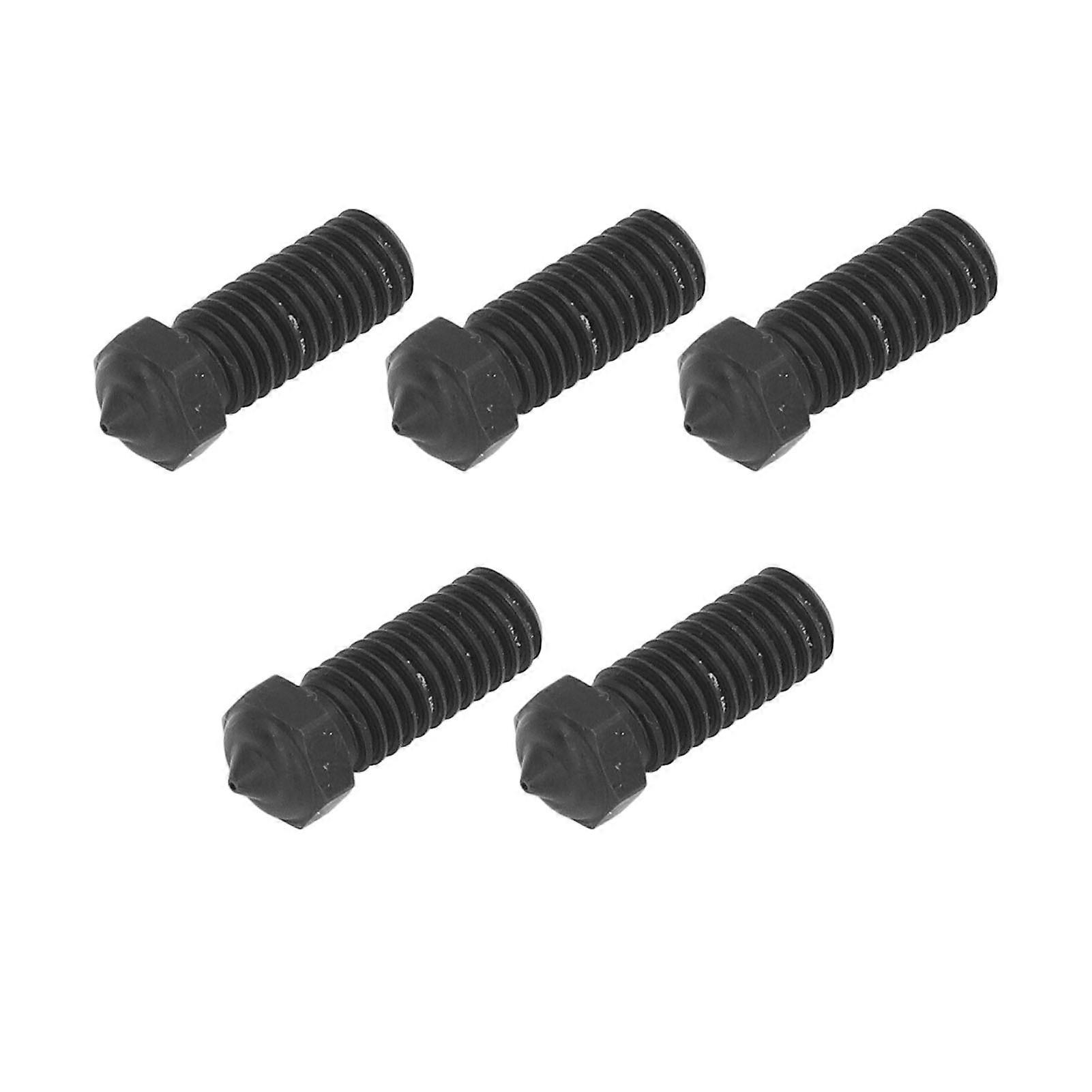 5 STÜCKE 3D-Drucker Hotend-Düse gehärteter Stahl M6 Gewinde 0,4 mm Druckerdüse für QIDI X-Max3 X-Smart3 X-Plus3 