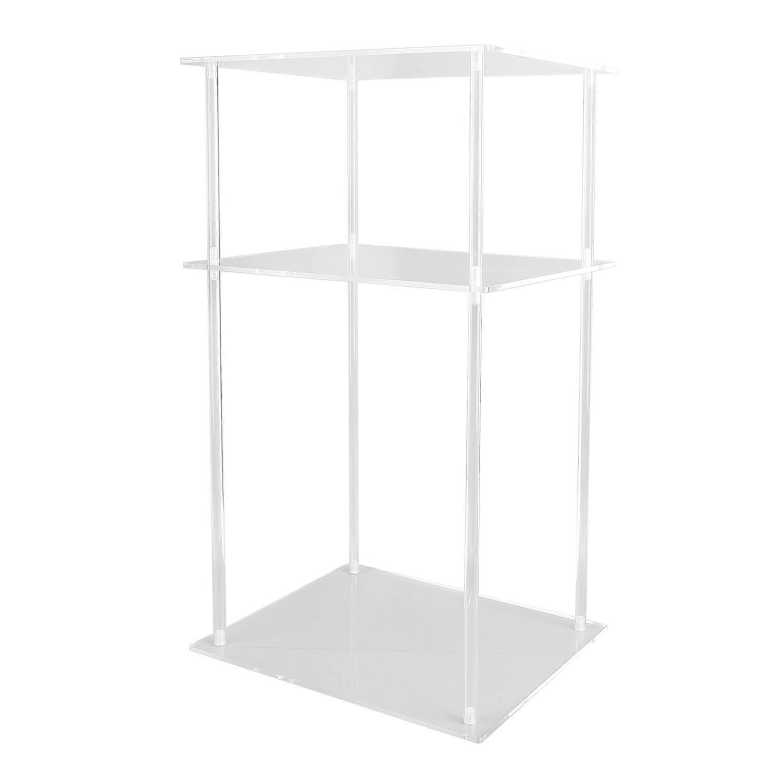 3 Tier Clear Acrylic Side Table 35x28x60cm Small Nightstand