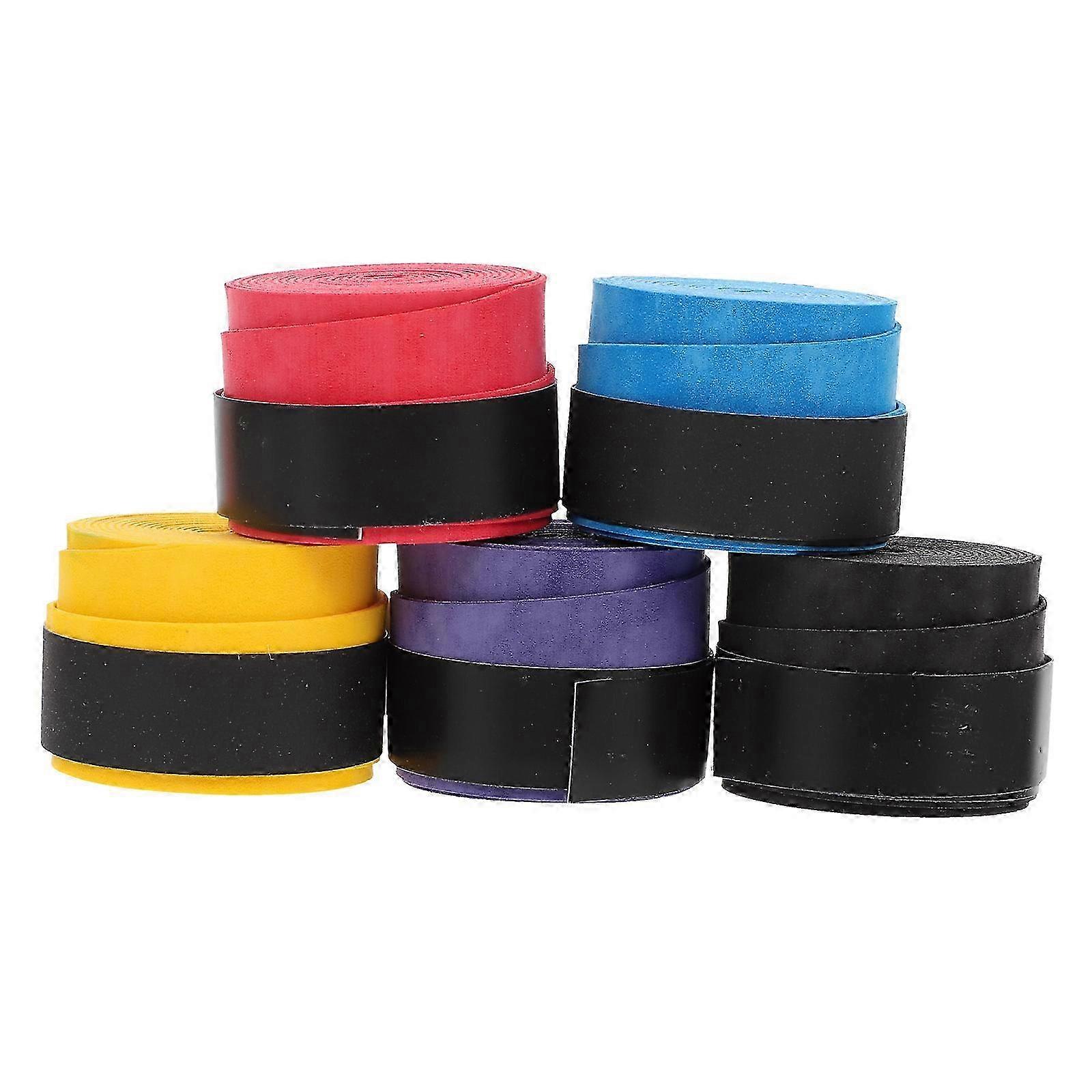 5-Piece Anti-Slip Tennis Racket Overgrip Set with Sweatband and Grip Tape