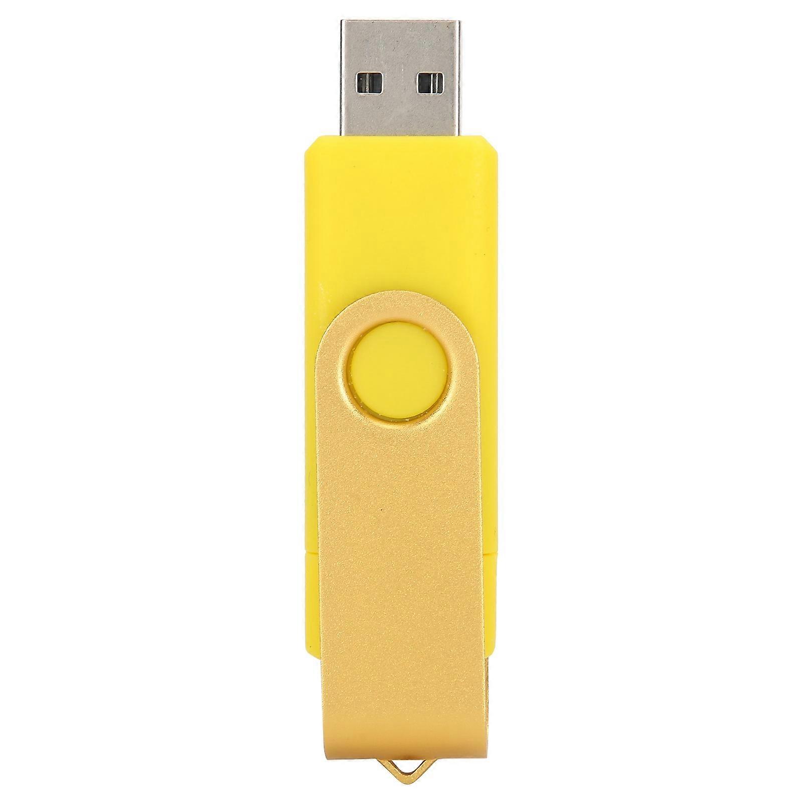 CW100401 128GB Yellow USB 2.0 OTG Flash Drive Micro USB Storage