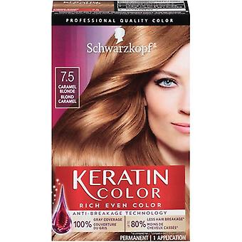 Schwarzkopf Keratin Color Permanent Haarfarbe Creme, 7,5 Karamellblond