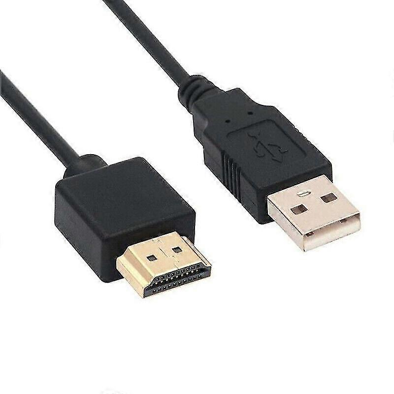 1 x HDMI-zu-USB-Kabel, USB-zu-HDMI-Stecker-Netzteilkabel, reines Kupfer 0,5 m