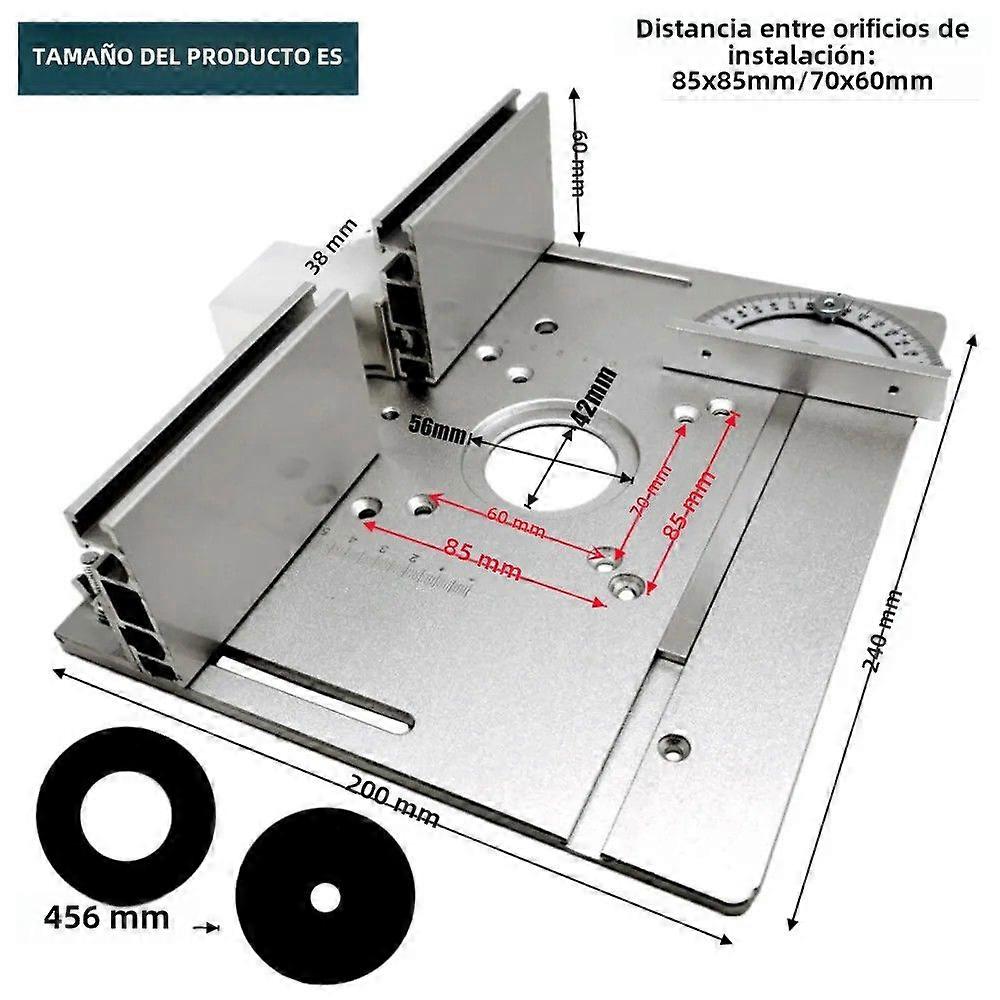 Cutting Machine with Router Insert Plate, Clear Shield System, and Lathe Guide for Woodworking in Bencilla