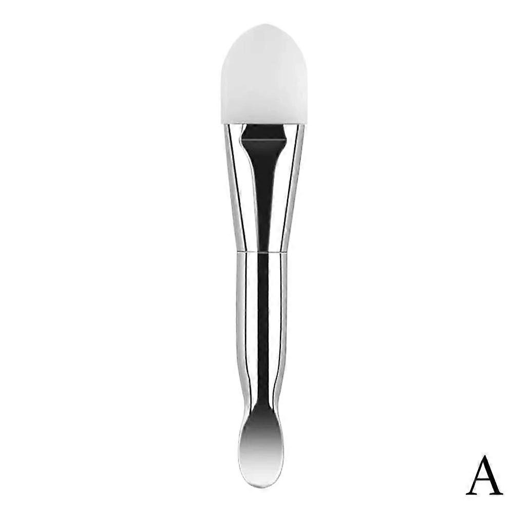 Brosse à masque facial à double tête avec embouts en silicone et à poils pour une application douce et uniforme et un nettoyage facile