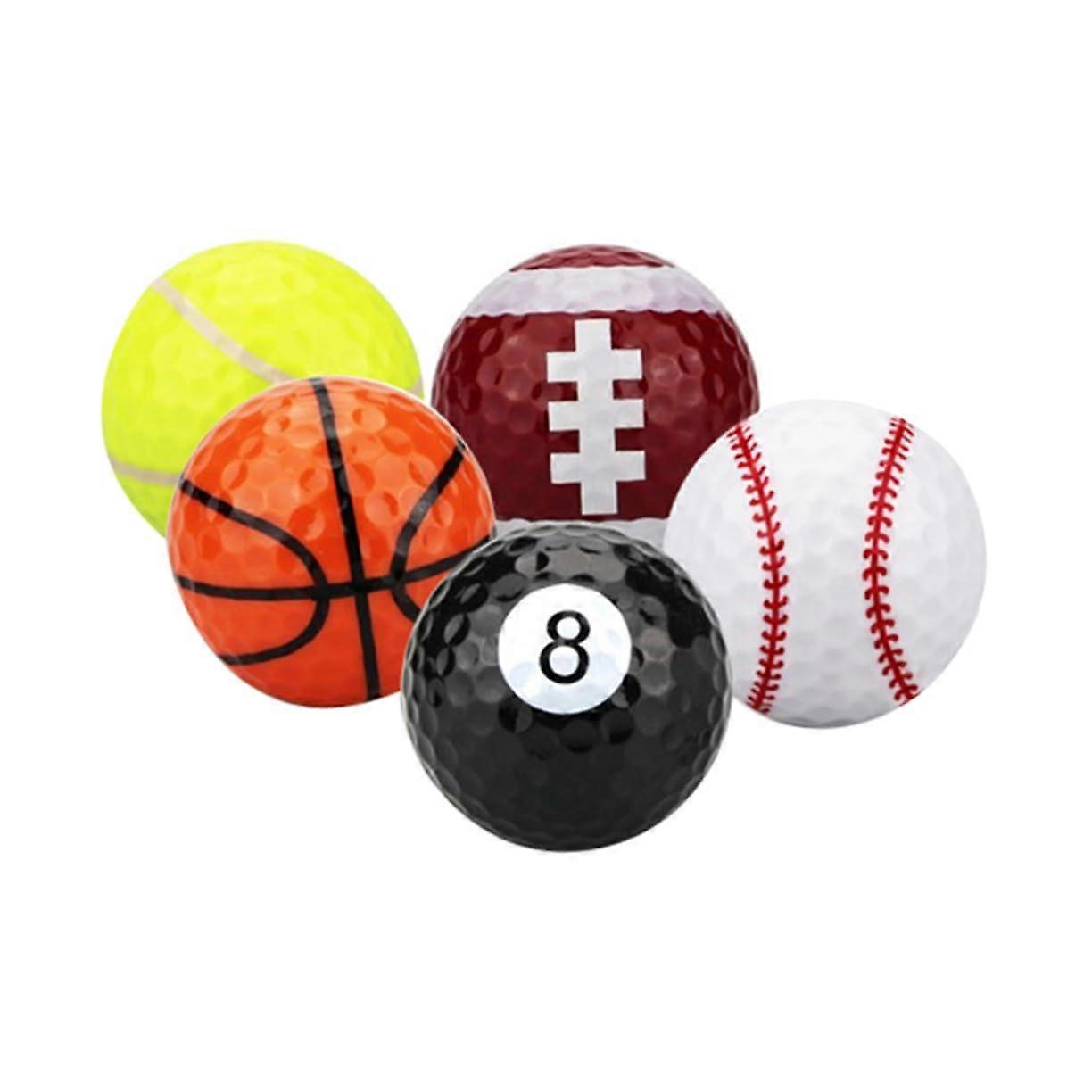 Elegant Golfing Swing Practice Balls 5 Pack Training Balls Sturdy Material for Golfing Sports Present
