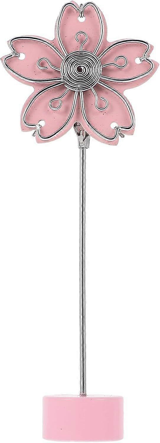 2Pcs Flower Stand Clip Photo Holder Base Desk Memo Holder Flower Shape Picture Holder Metal Table Number Stand for Photo Cards