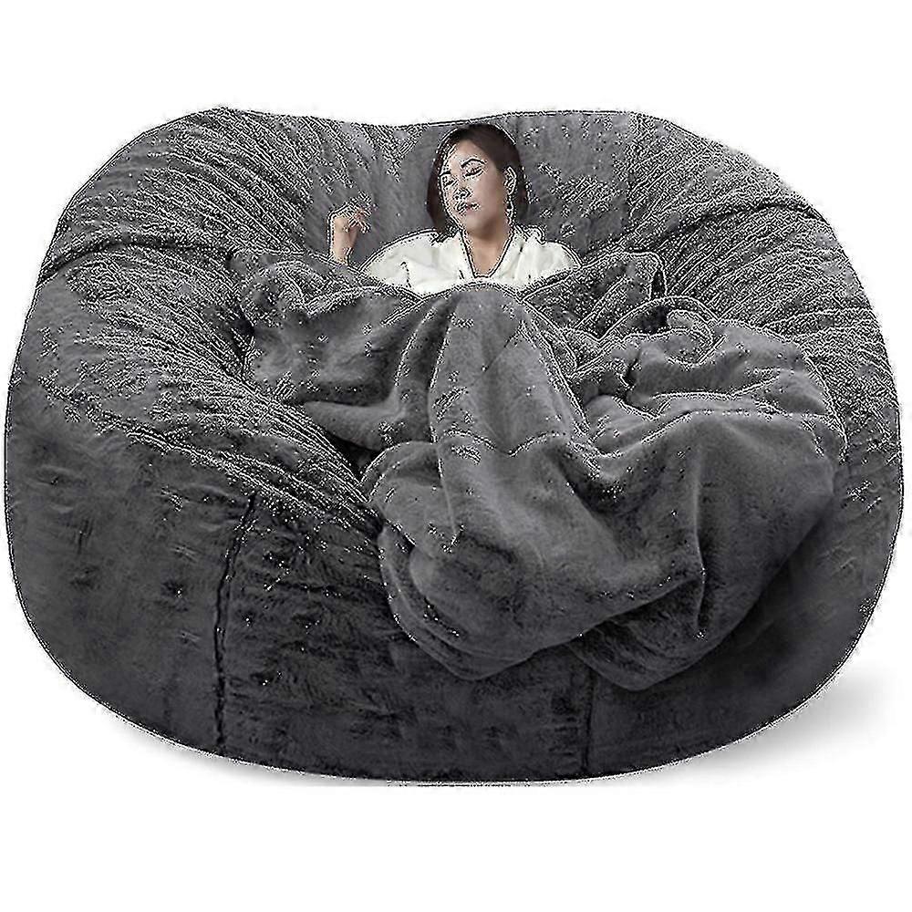 Lazy Sofa Bean Bag Pelliccia artificiale Bean Bag (solo sacchi di fagioli) - Nuovo SZJR