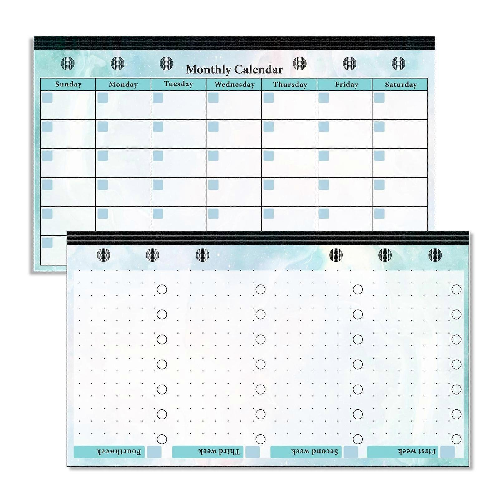 A6 6 Hole Budget Book Loose-leaf Replacement Core Handbook Insert,Spec: Monthly Plan 56 Sheets