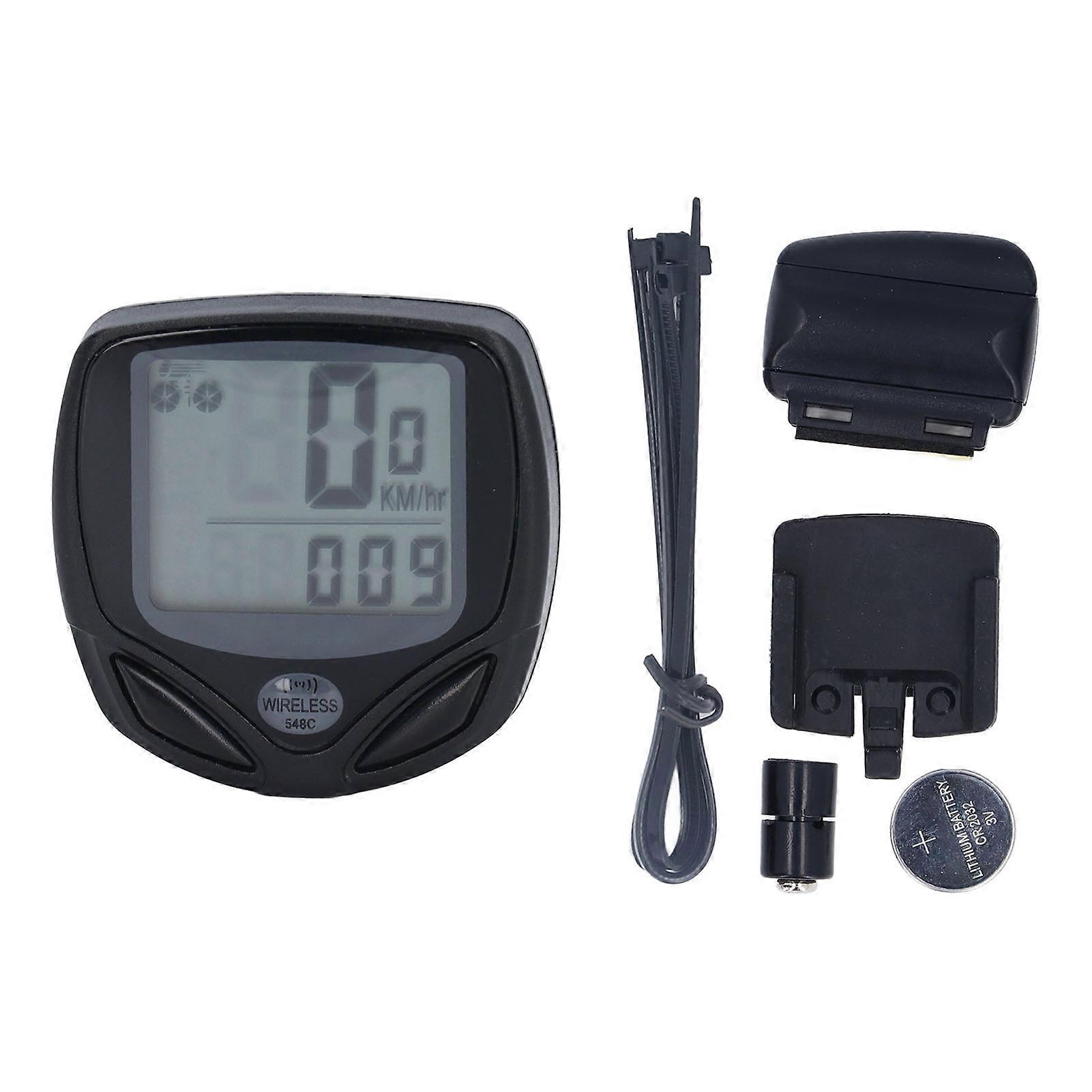 Bike Computer LCD Backlit Display Waterproof Wireless Cycling Speedometer Odometer