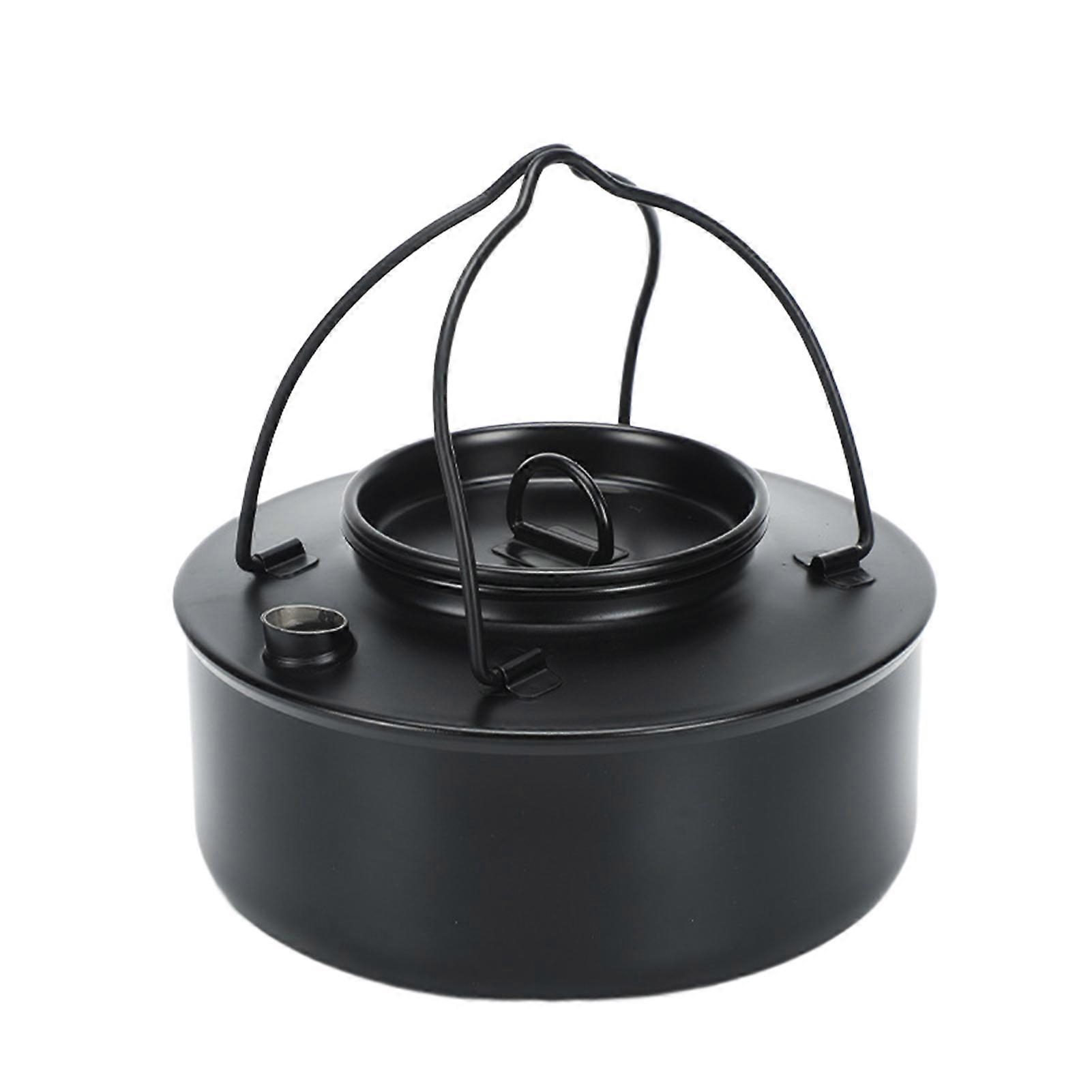 Tetera portátil de 0,9 l para acampar al aire libre, ideal para picnics y pesca.