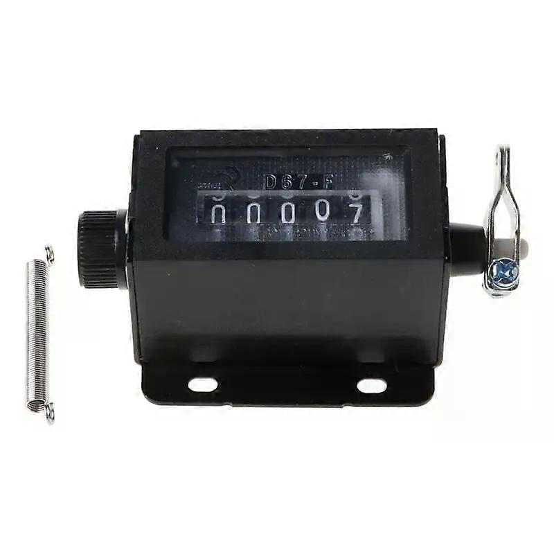 D67-F 5 Digits Mechanical Pull Counter Black Casing 0-99999 Mechanical Resettable Lap Counter Counter