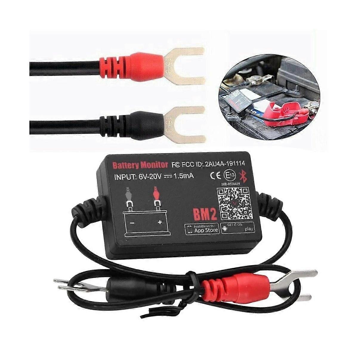BM2 Battery Monitor Tester 12V Battery Monitor Bluetooth 4.0 Car Battery Analyzer Charging Cranking Test Voltage Tester