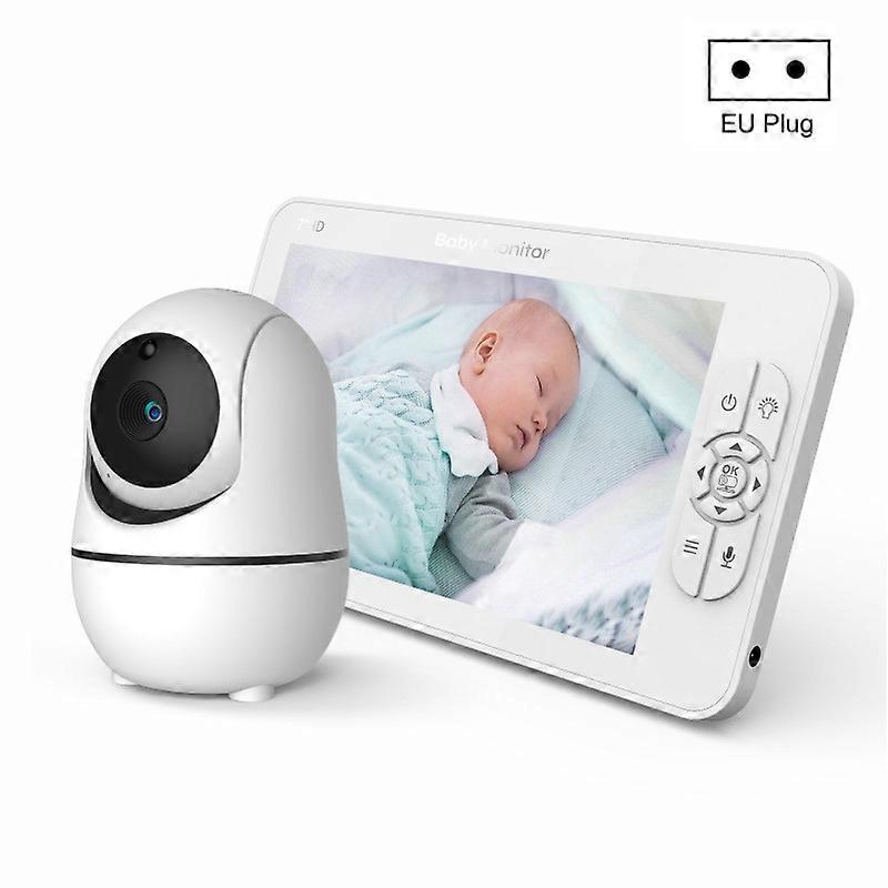 SM70PTZ Monitor digital fără fir pentru bebeluși cu ecran de 7 inchi de 2,4 GHz, viziune auto pe timp de noapte / interfon vocal bidirecțional