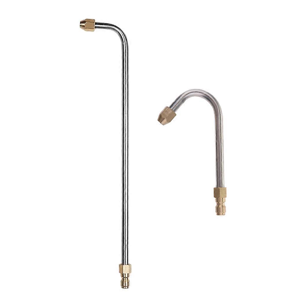 2pcs 1/4 Inch Pressure Washer Angled Lance Extension U Shape & 90° 3600psi