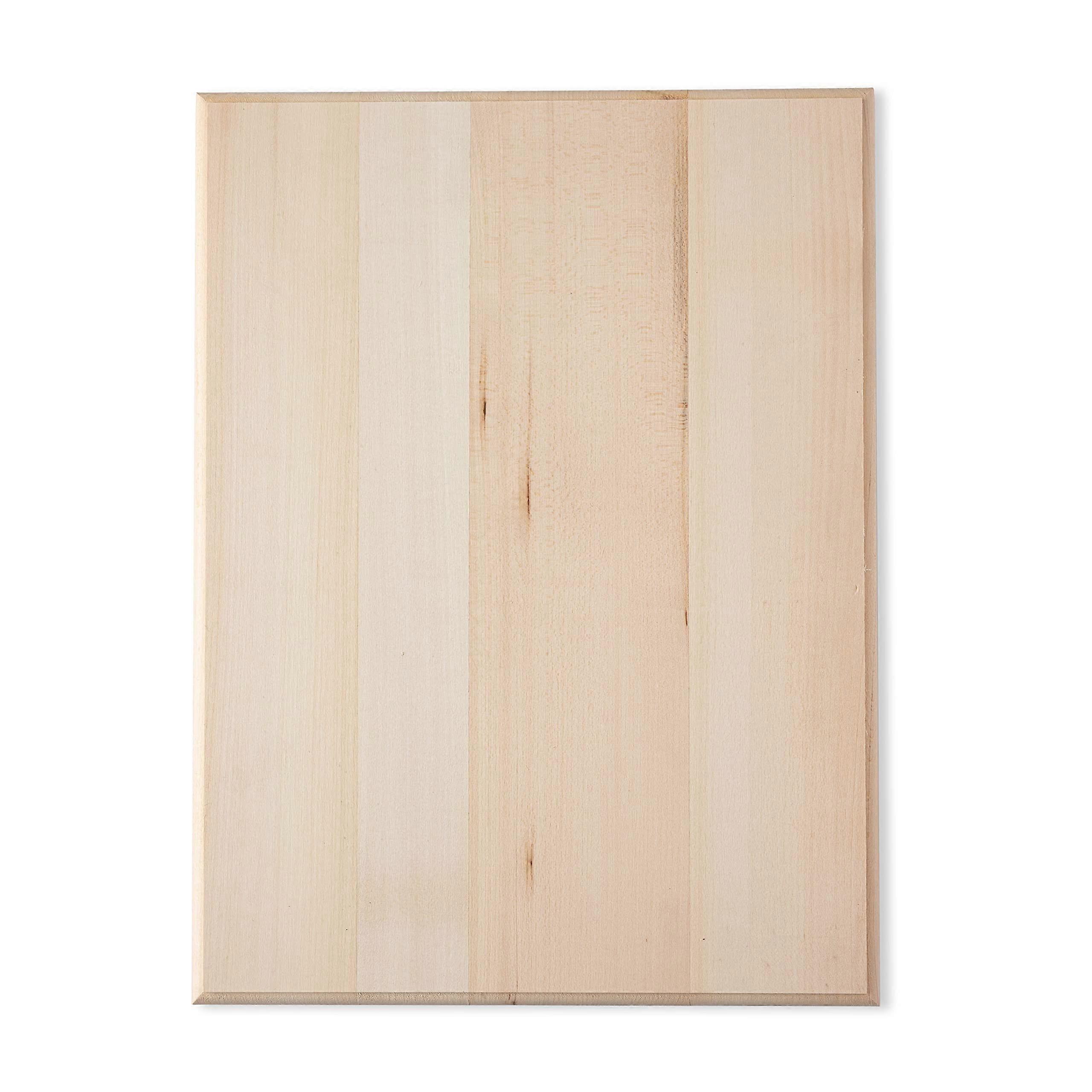 Walnut Hollow 18212 Basswood Plaque, 12 x 9 Inch Rectangle, Unfinished Wood Surface for Crafting and Customization