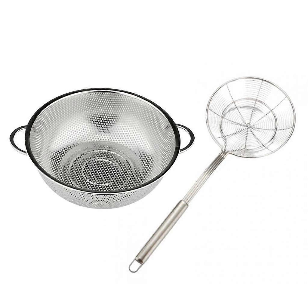 2x Skimmer Ladle Strainer Deep Fry Cooking Fish