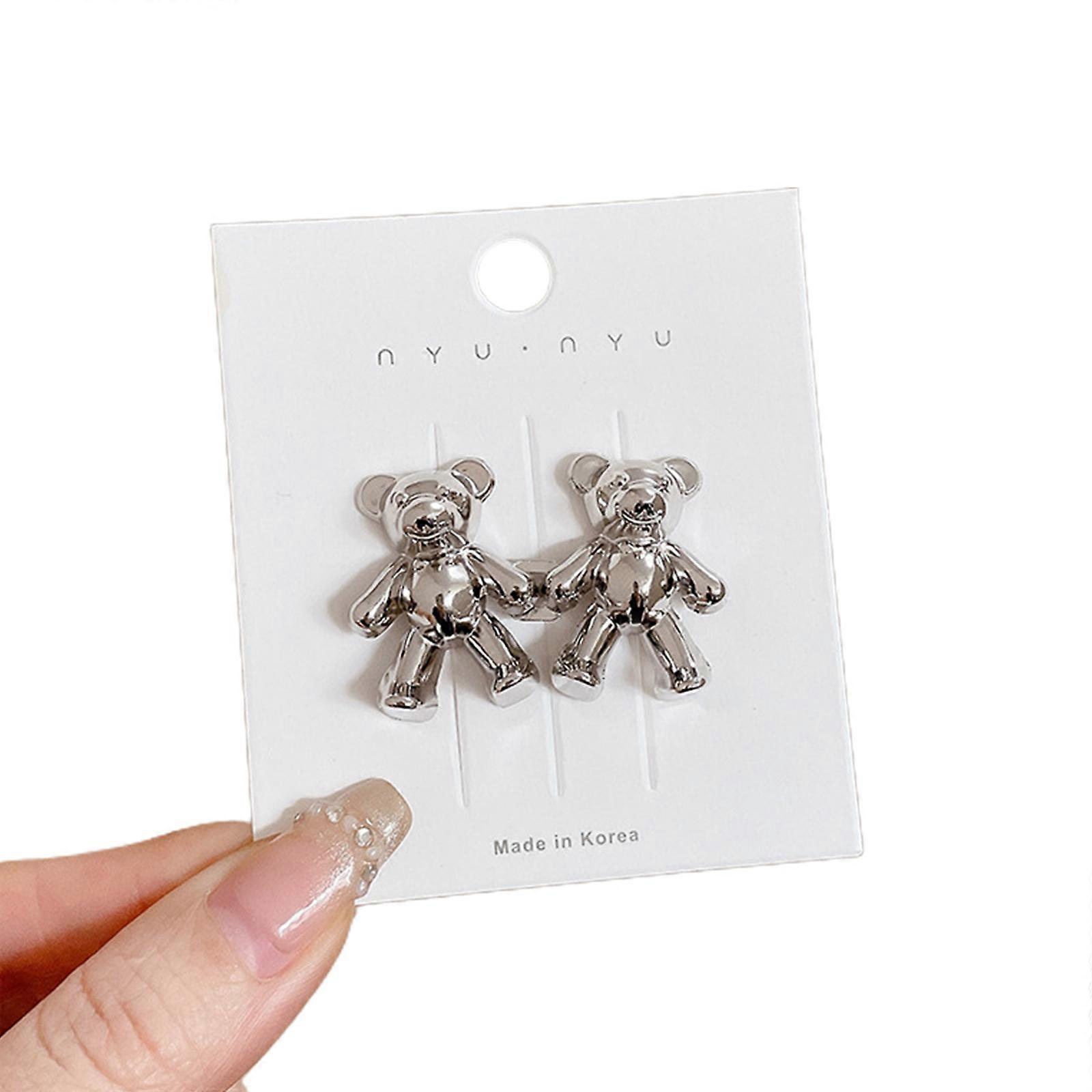 Bear Pant Pin Jean Button Pins Adjustable Waist Buckle Instant Button for Pant Bear Tighten Waist Button Pin No Sew Multicolor